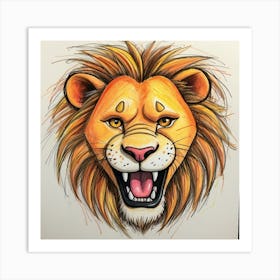 Lion Head 8 Art Print