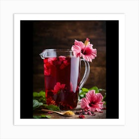 Hibiscus Tea Art Print