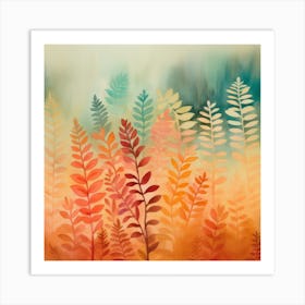 Autumn Ferns Art Print