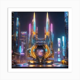 Futuristic Cityscape Art Print