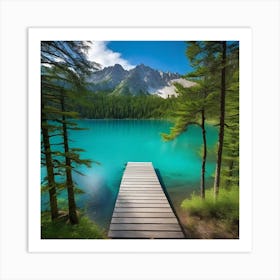 Pier To The Lake Art Print