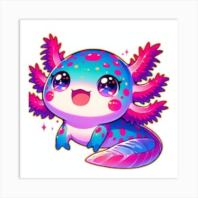 Cute Axolotl 1 Art Print