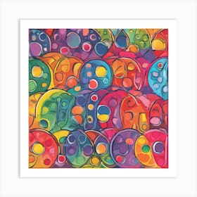 Half Moons Rainbow Art Print (6) Art Print