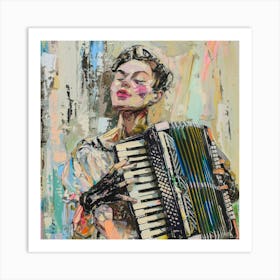 Accordion Player 1 Art Print