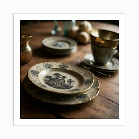 Default Create Unique Design Of Antique Plates 3 Art Print