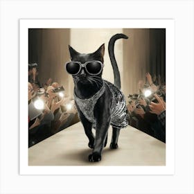 Catwalk Cat 2 Art Print