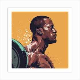 Man Lifting Weights Art Print