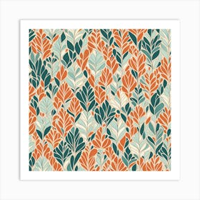 Seamless Pattern With Leaves, 261 Art Print