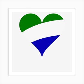 Heart Love Flag Sierra Leone Art Print