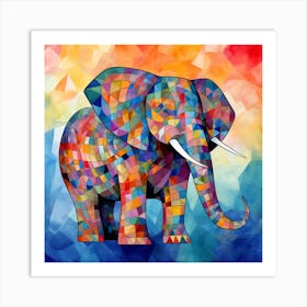 Colorful Elephant Art Print