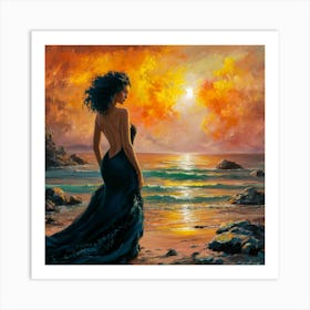 Sunset At The Beach 47 Art Print