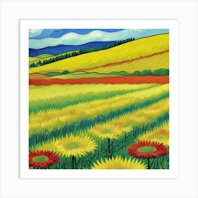 Sunflowers Meadow Art Print