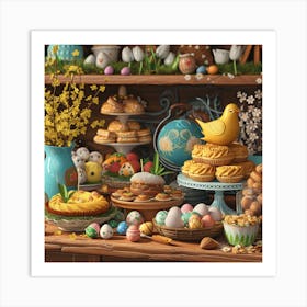 Easter Table 2 Art Print