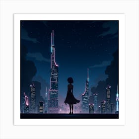 Girl In The City Art Print