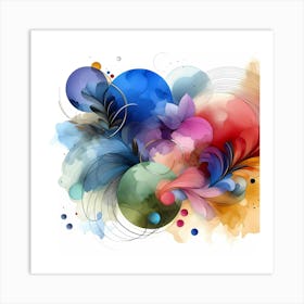 Abstract Watercolor Painting 18 Art Print