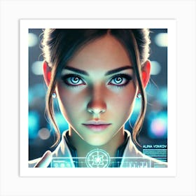 Alina Volkov Closeup Portrait Art Print