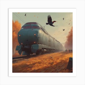 Train On The Tracks 1 Art Print