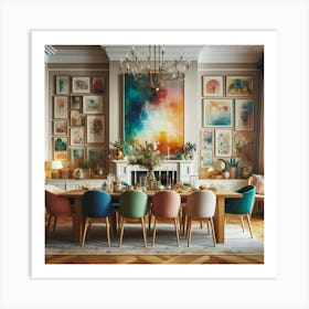 Colorful Dining Room Art Print