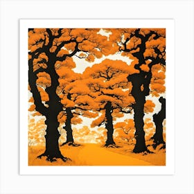 Orange Trees Art Print