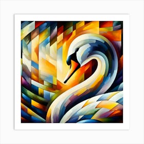 Abstract Swan 2 Art Print