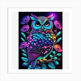 Owl Painting Art Print