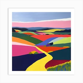 Colourful Abstract The North York Moors England 1 Art Print