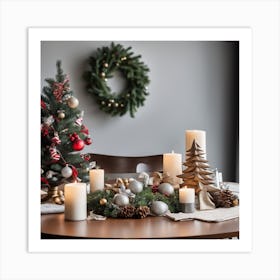 Christmas Table Setting 1 Art Print