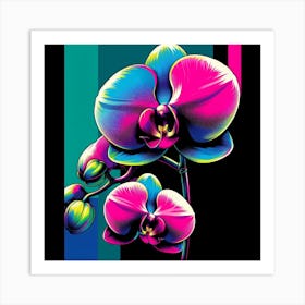 Orchid, Pop Art 3 Art Print