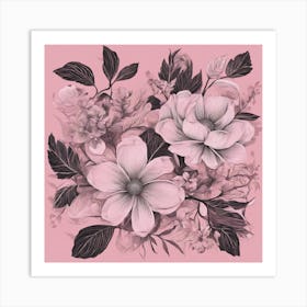 Pink Flowers 2 Art Print