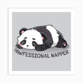 Professional Napper Panda Art Print