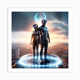 Futuristic Couple 99 Art Print