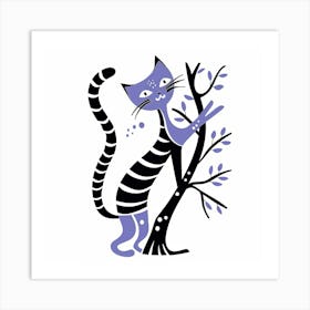 Cat In Tree Art Print