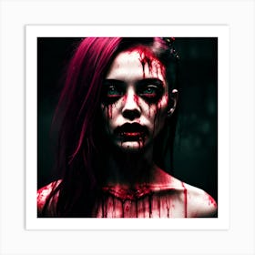 Horror Girl Art Print