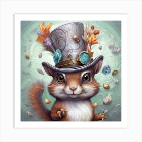 Steampunk Squirrel 1 Affiche