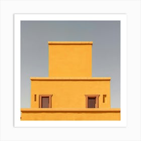 Top Of A Yellow House In Spain Summer Photography Art Print