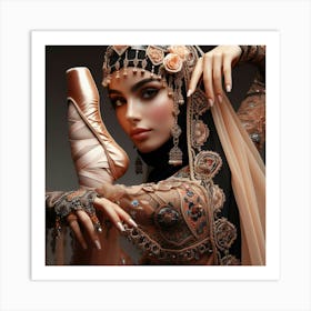 Muslim Woman In Traditional Dress 2 Art Print