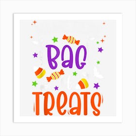 Halloween Bag Of Treats Candy Pumpkin Spder Love Kids Art Print