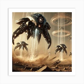 Asterian Drone Swarm Gravity Disruptors Art Print