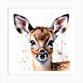 Cute Deer Fawn Art Print