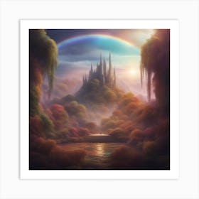 Rainbow Castle 1 Art Print