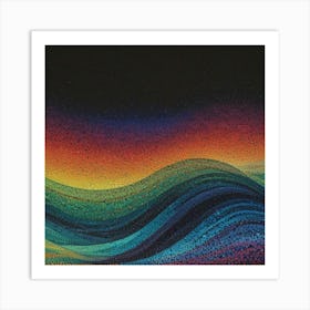 Waves Of Color Art Print