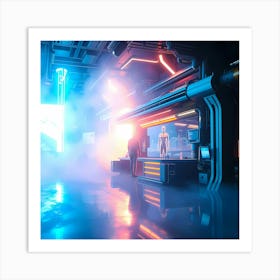 Futuristic Space 1 Art Print