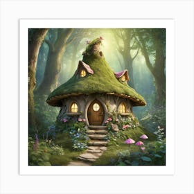 Fairy House In The Forest Art Print 3 Art Print