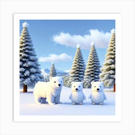 Polar Bears Art Print