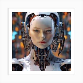 Cyborg Woman Art Print