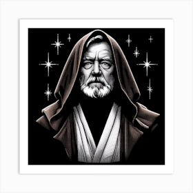 Obi Wan Kenobi Star Wars Dot Art Print Art Print