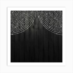 Black And White Starry Night Background Affiche