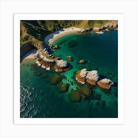 Aerial View Of A Beach 10 Art Print