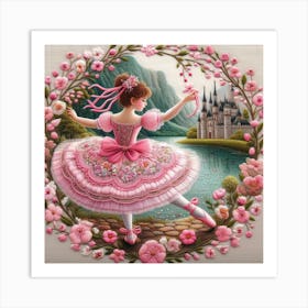 Ballerina In Pink 1 Art Print