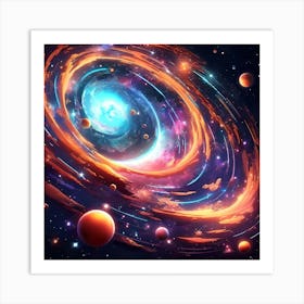 Galaxy In Space 1 Art Print